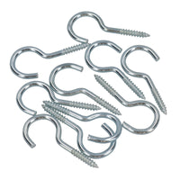 Screw Hook Fasteners Hangers Zinc Coated Finish 16mm Dia 50mm length