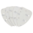 Hook And Loop Detail Sanding Pads Discs 140mm Triangular 80 Grit Medium 5pc