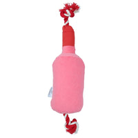 Dog Puppy Gift Pink Gin Bottle Plush Toy Drink Themed Soft Plush Toy Present