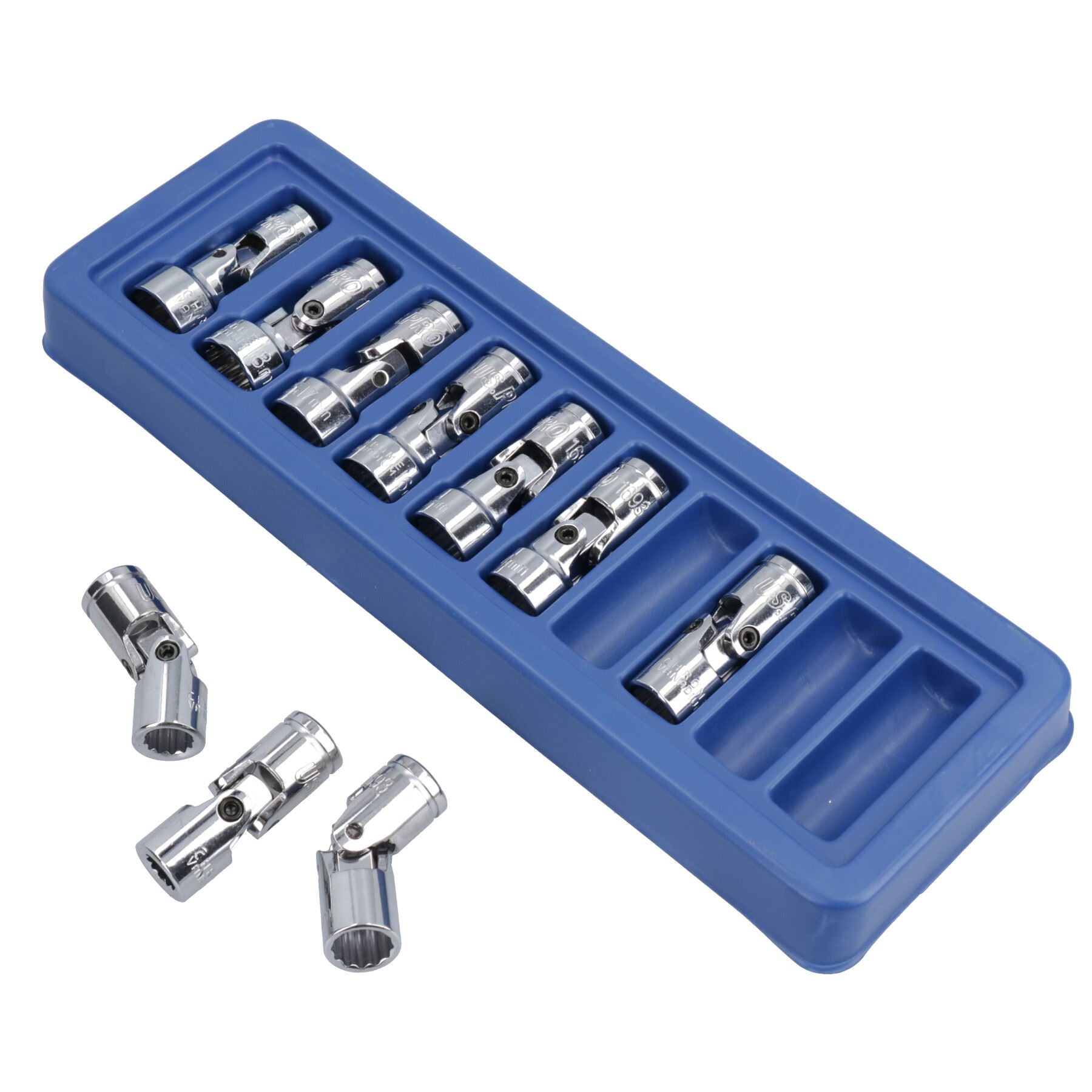 Universal Wobble Metric Sockets U J's 10 - 19mm 10pc Set 3/8" Drive AT839