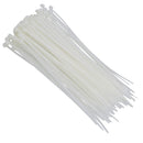 White Nylon Cable Ties Zip Lock Ties 100 Pack Strong Plastic Heavy Duty