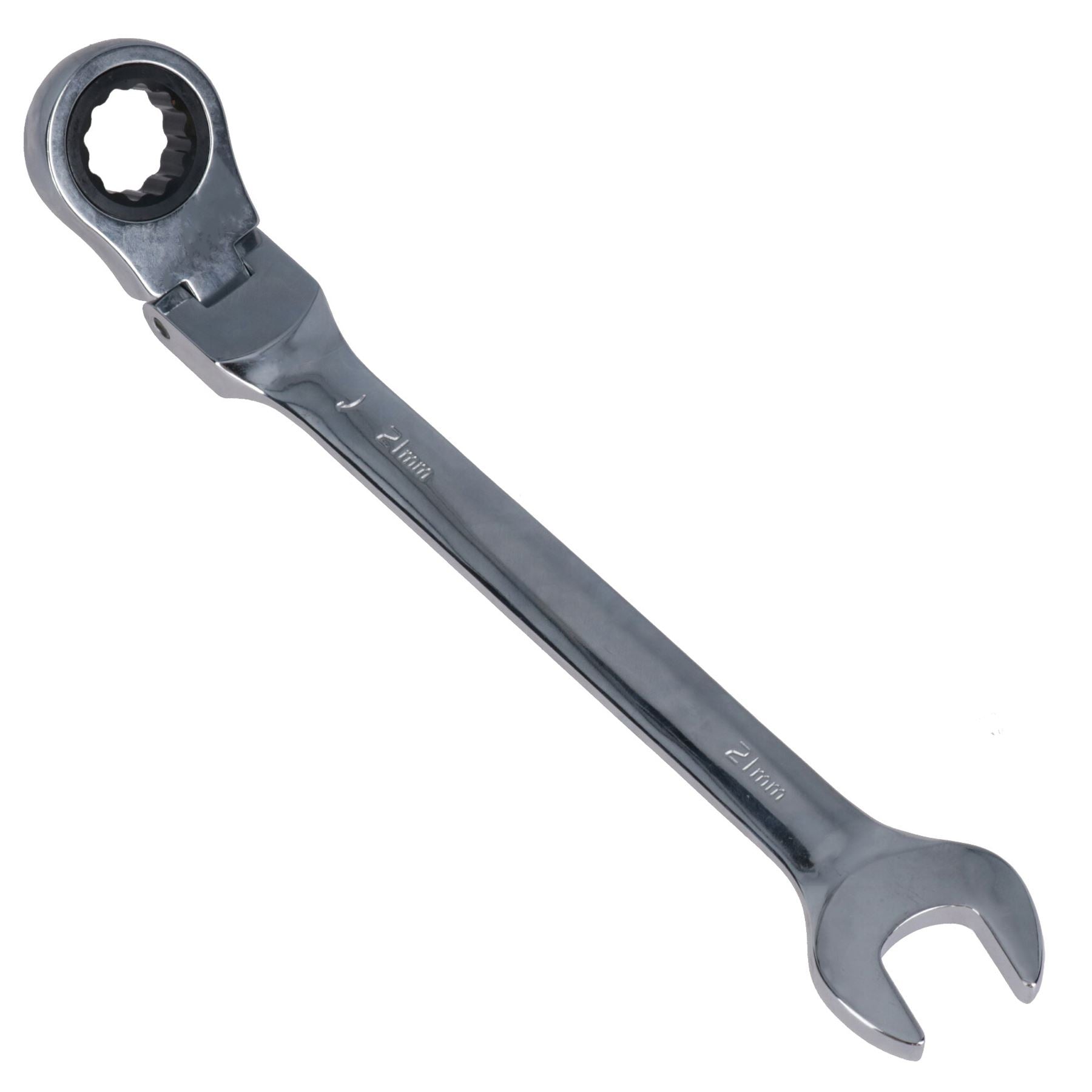 21mm Metric Flexible Combination Ratchet Spanner wrench 12 Sided 72 Teeth