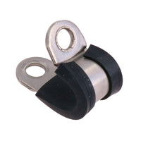 Pack of 10 Stainless Steel Rubber Lined P Clips Pipe Cable Clamp