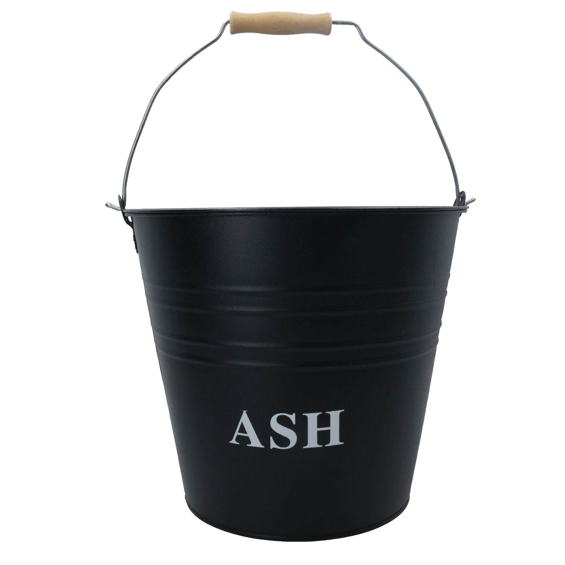 Metal 12 Litre Cap Ash Bucket with Lid Fireplace Fireside Bin Scuttle Holder Coal