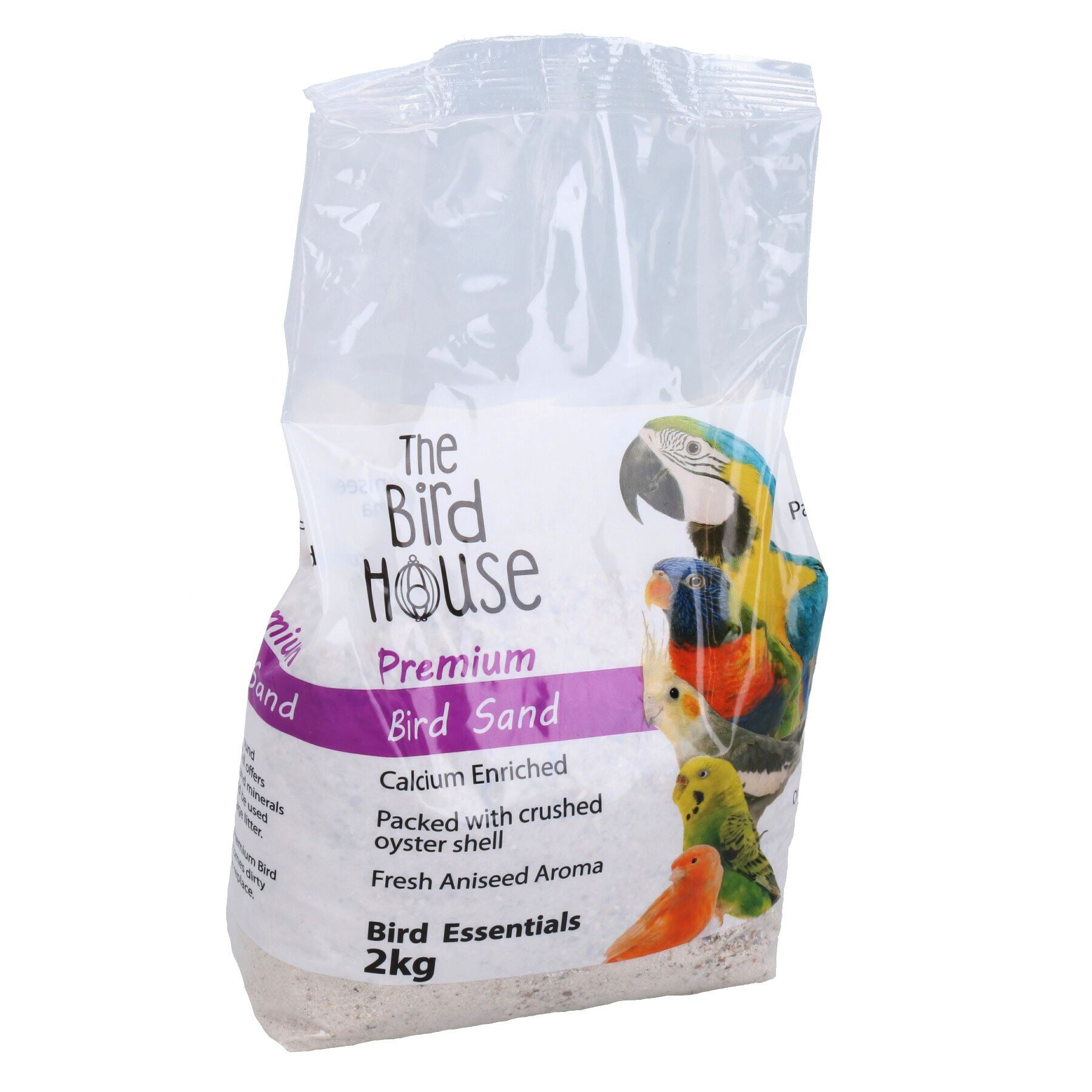 2kg Premium Parrot Bird Sand Calcium & Minerals Help Aid Digestion Cage Litter