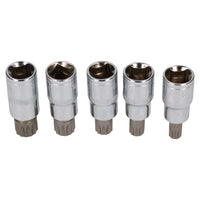 1/2" Drive Male Spline Triple Square Tamper Proof Shallow Sockets M10 - M18