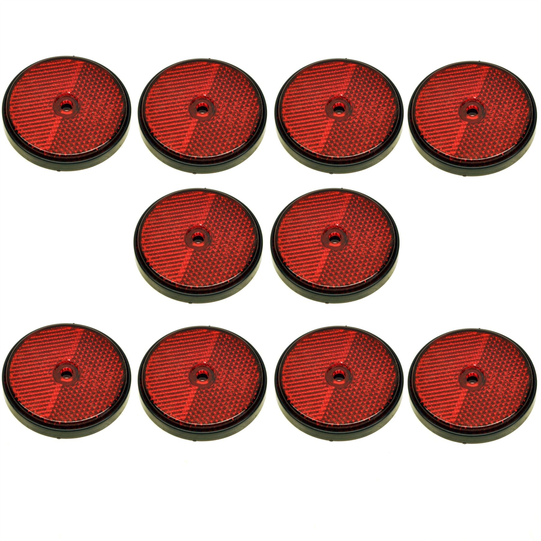 Round Side Reflectors Amber, Red or White for Trailers Fence / Gate Posts