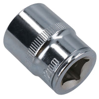 1/2in Drive Shallow Metric MM Socket 12 Sided Bi-Hex with Knurled Ring