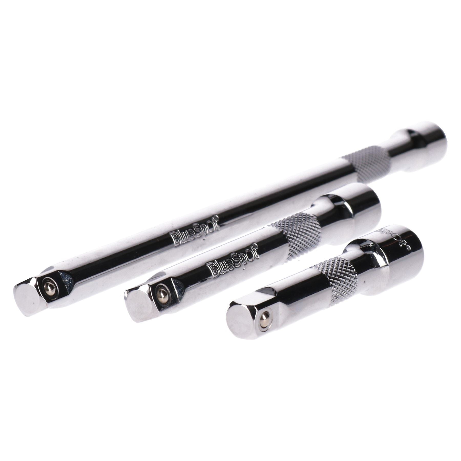 3pc 3/8" Drive Straight Socket Ratchet Extension Bar Set 75mm 125mm 250mm