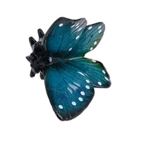 Blue Wall Mount Pair Butterflies Resin Shed Sculpture Statue Garden Butterfly