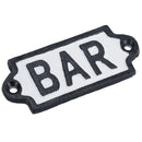 Bar Cast Iron Sign Plaque Door Wall House Gate Post Hotel Restaurant Pub Home