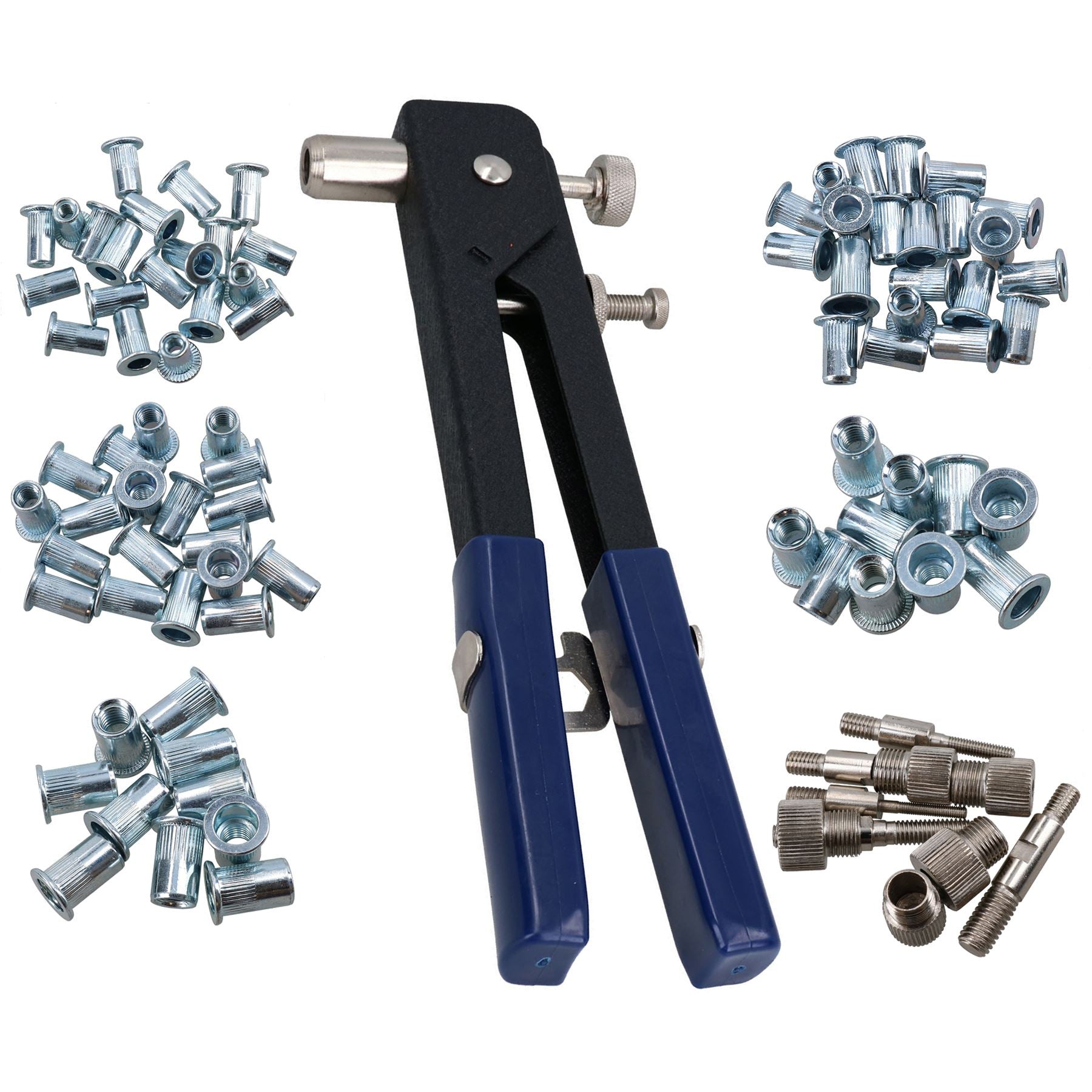 Heavy Duty Hand Nut Sert Riveter Rivnut Riveting Kit M3 – M8 Fastener 86pc