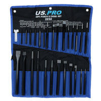 Punch and chisel set / taper / pin / centre / cold chisel 28pc set BERGEN AT138