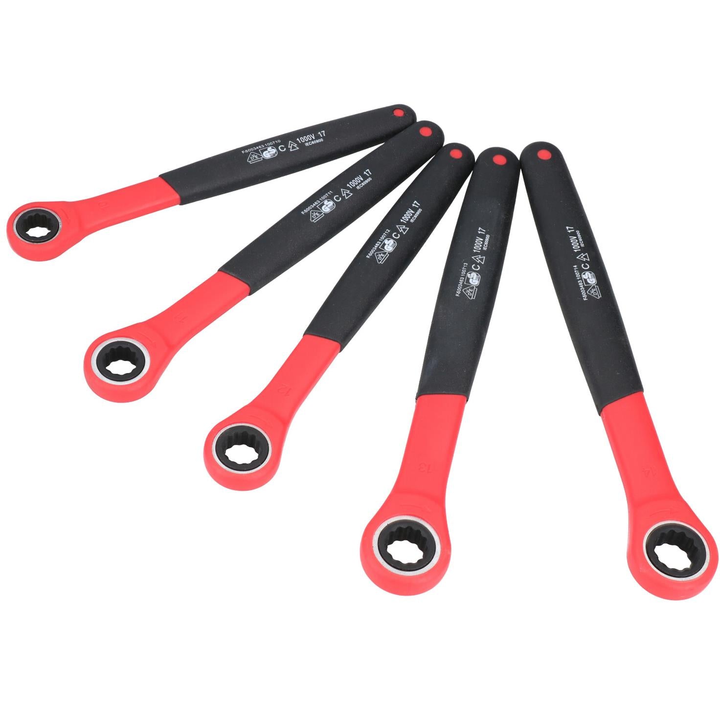 Metric VDE Insulated Ratchet Ring Spanner Wrench Hybrid Electrical 10 – 14mm