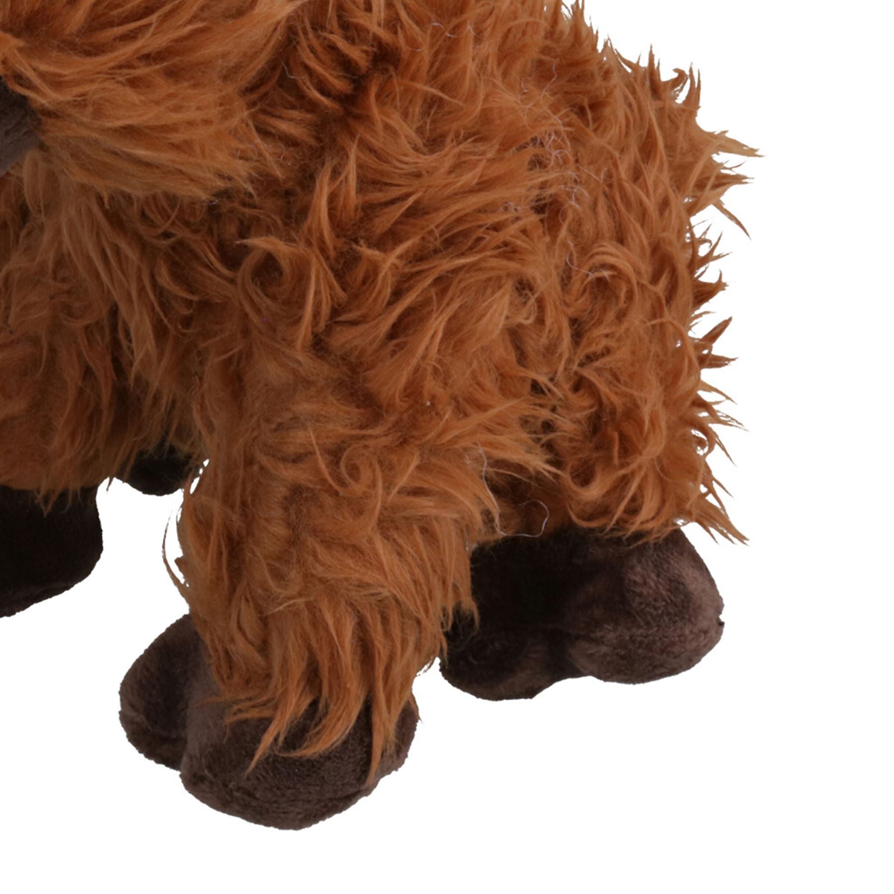 Super Tough Squeaky Plush Rope Core Brown Cow Dog Puppy Gift Play Toy