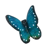 Green & Blue Wall Mount Butterflies Resin Shed Sculpture Statue House Garden