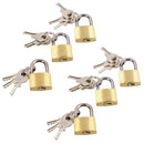 20mm Mini Brass Padlock Set for Suitcases Luggage Rucksacks Tents with Keys