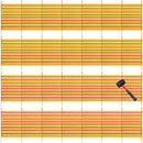 10 Pole Windbreak Beach Shelter 1.5m by 6.1m Screen Privacy Yellow Stripe