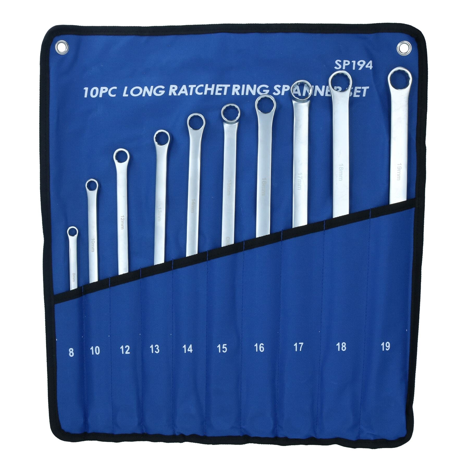Metric Aviation Ratchet Ring Spanner Wrench Set 8mm – 19mm 72 Teeth 10pc