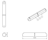 Lift Off Bullet Hinge Weld On Brass Bush 18x135mm Heavy Duty Door Hatch