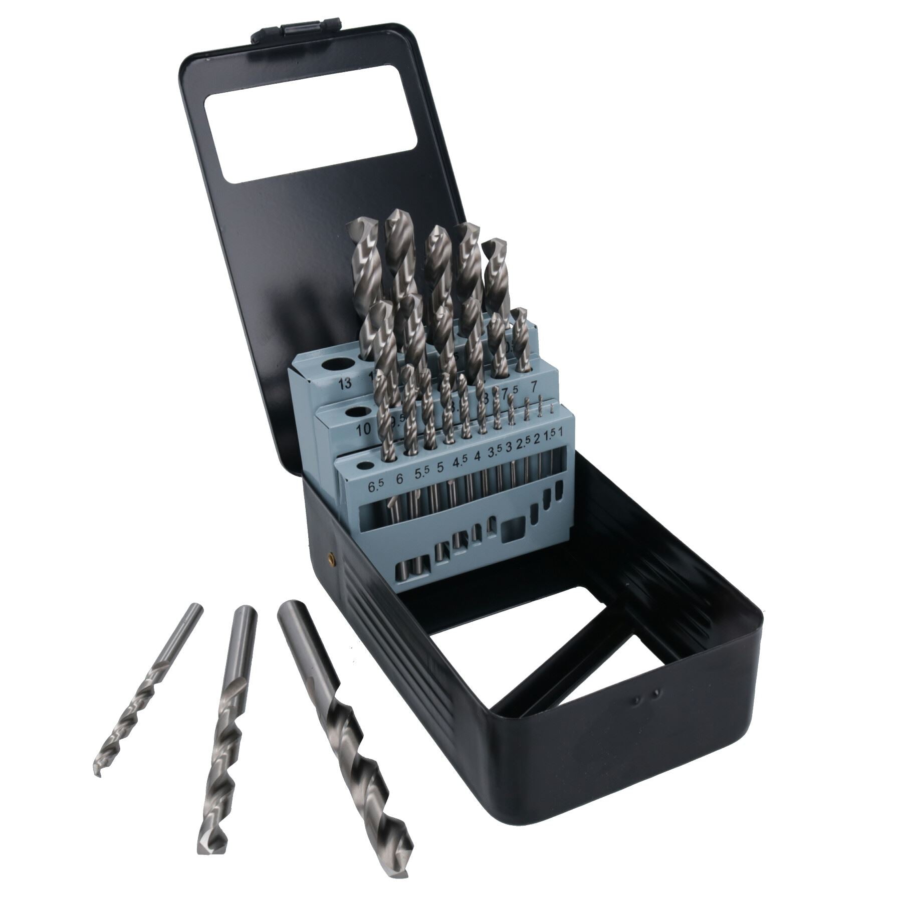 25pc HSS-G metric Drill Bit Set Split Point Drills Metal Plastic Copper 1mm – 13mm