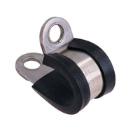 Pack of 10 Stainless Steel Rubber Lined P Clips Pipe Cable Clamp