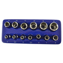 13pc 1/4" drive XI-ON sockets metric 4mm - 14mm suitable for rounded nuts AT064