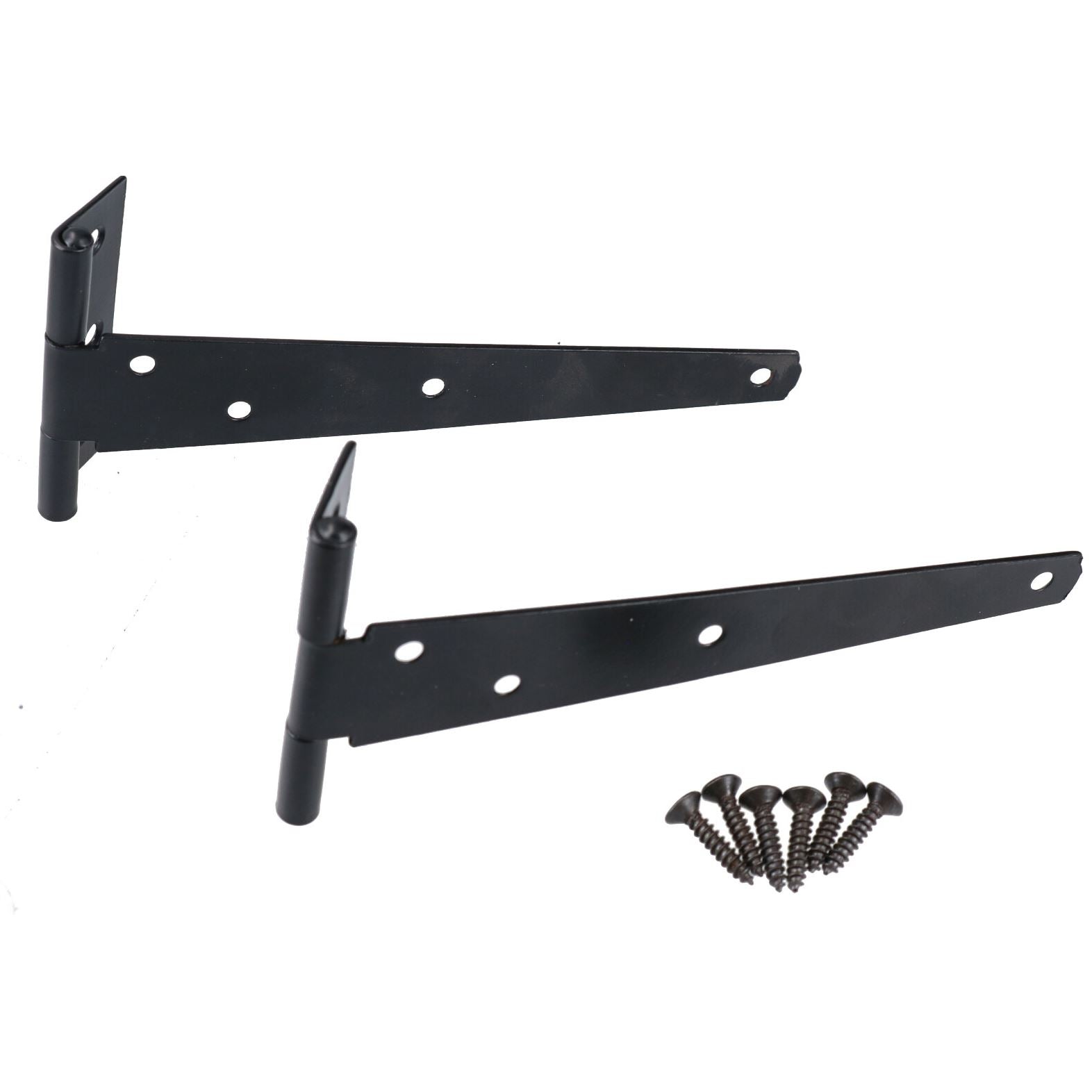 6" / 150mm Tee Hinges Shed Door Gate T Strap Hinge Pair With Fixings