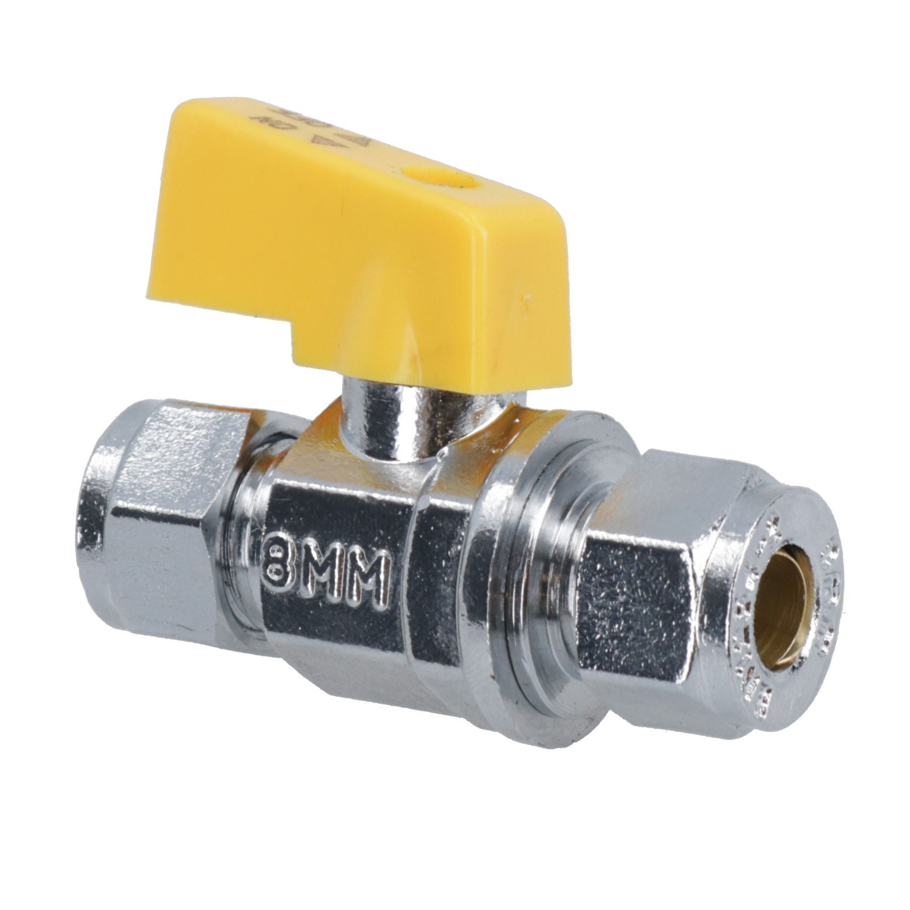 Straight Mini Ball Valve for Water Gas LPG Flow Regulator Compression 8mm Pipe