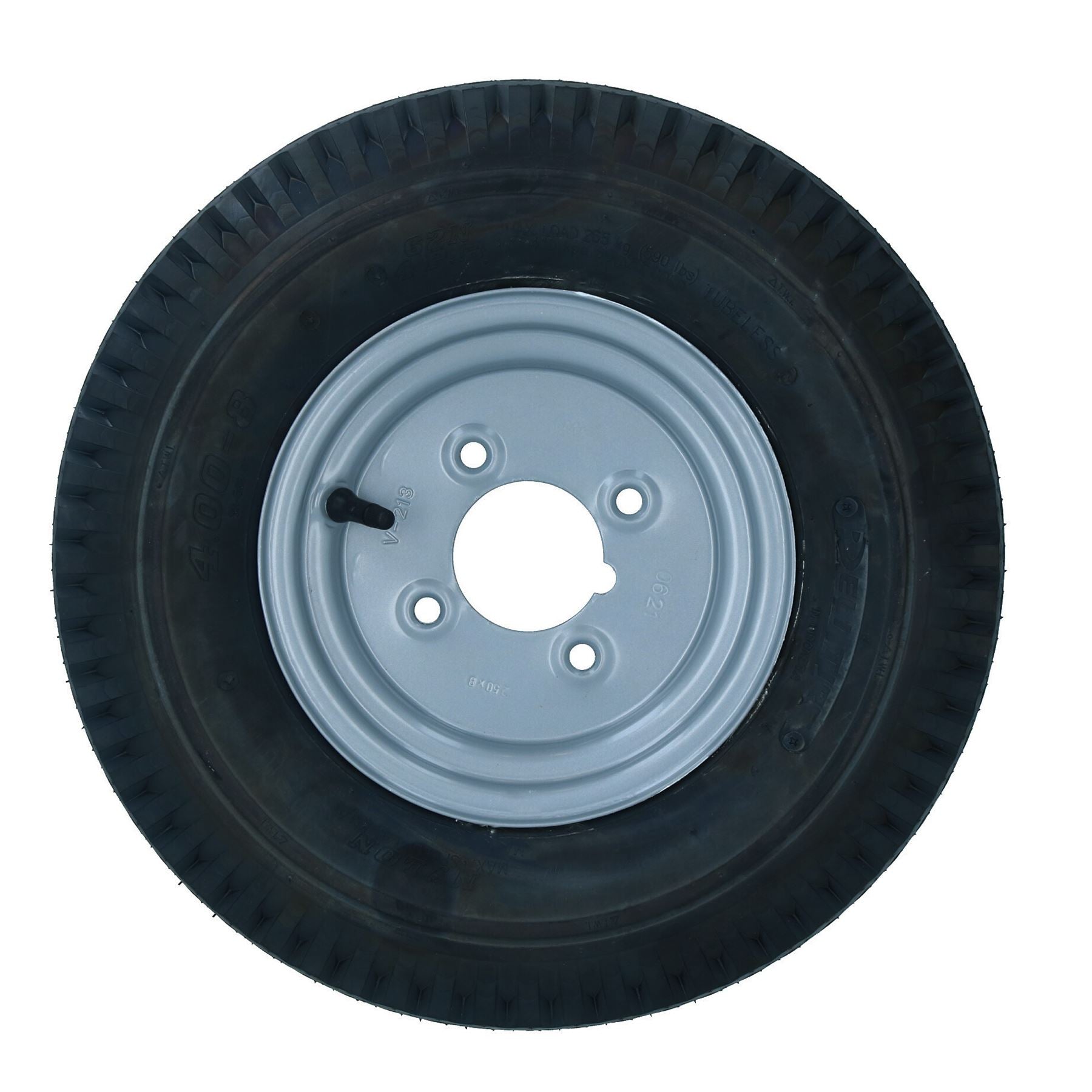 4.80 x 8 / 400 x 8 Inch Trailer Wheel + Tyre 4 Stud 4” PCD 4 Ply 265kg Max Load