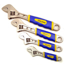 4pc Adjustable Spanner / Monkey Pipe Wrench Set Covers Range 0-36mm TE328