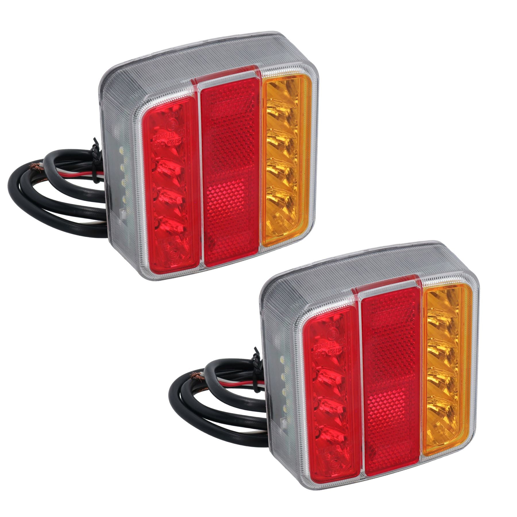 2 PACK LED Square Trailer Light Replacement Lighting Board Caravan Rear Lamp 12v