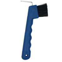 Durable Blue Horse Hoof Pick & Brush with Wave Grip Handle Stable Accessory